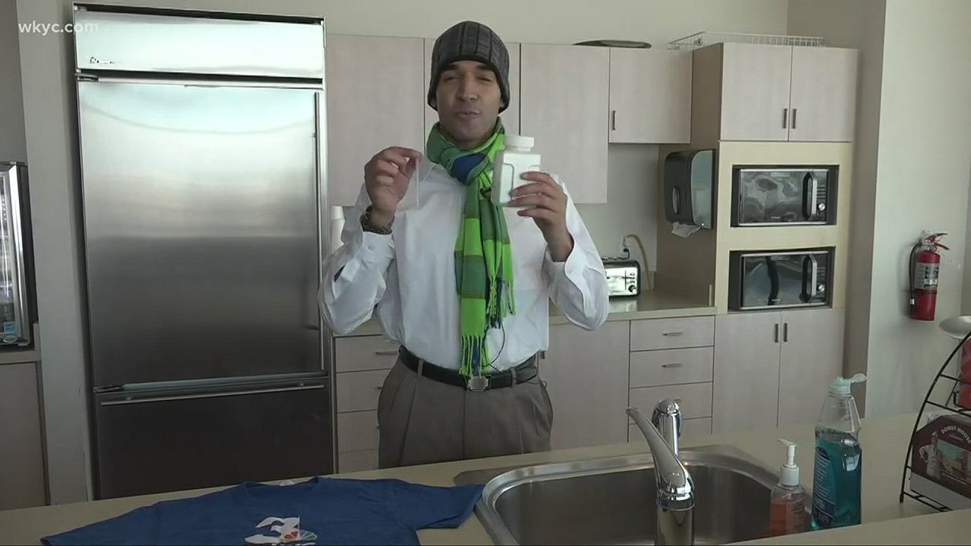 WKYC meteorologist Michael Estime shows some fun experiments to try in the cold weather.