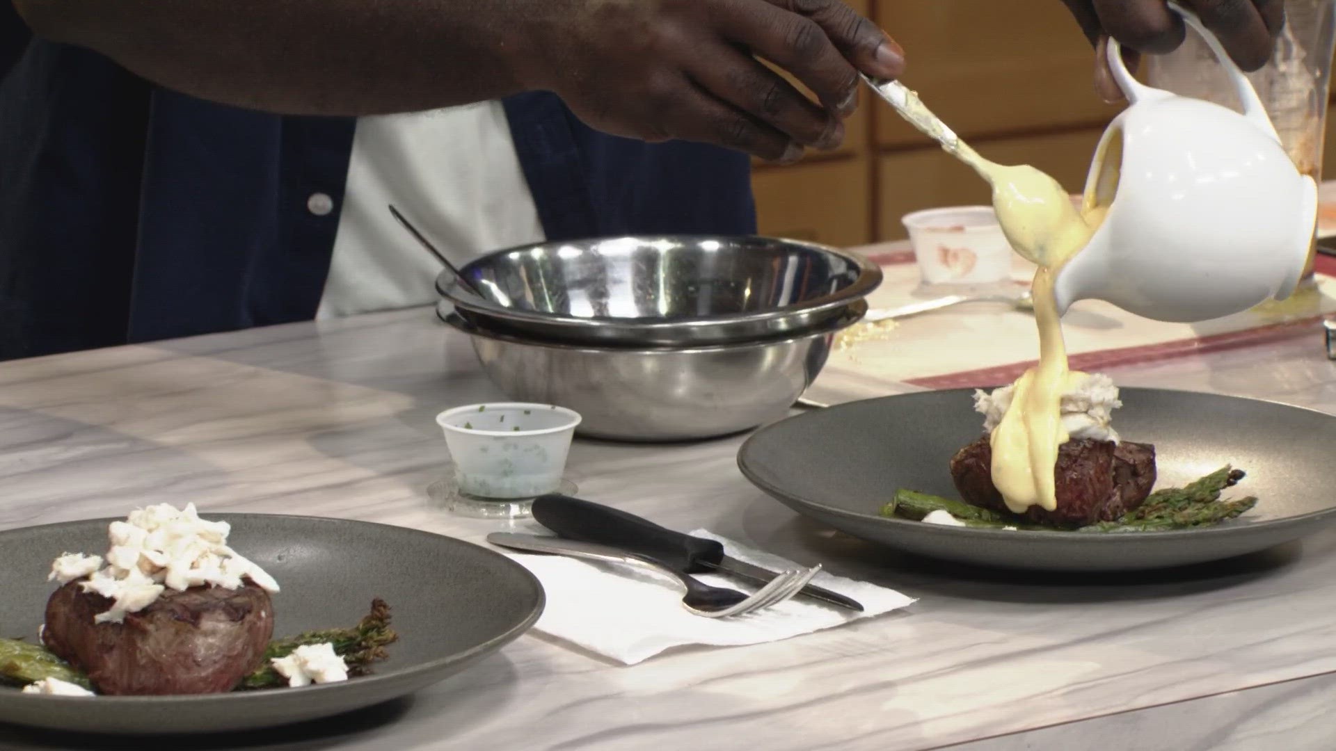 Chef Eric Wells visited 3News to show how to make a Steak Oscar for Father's Day.