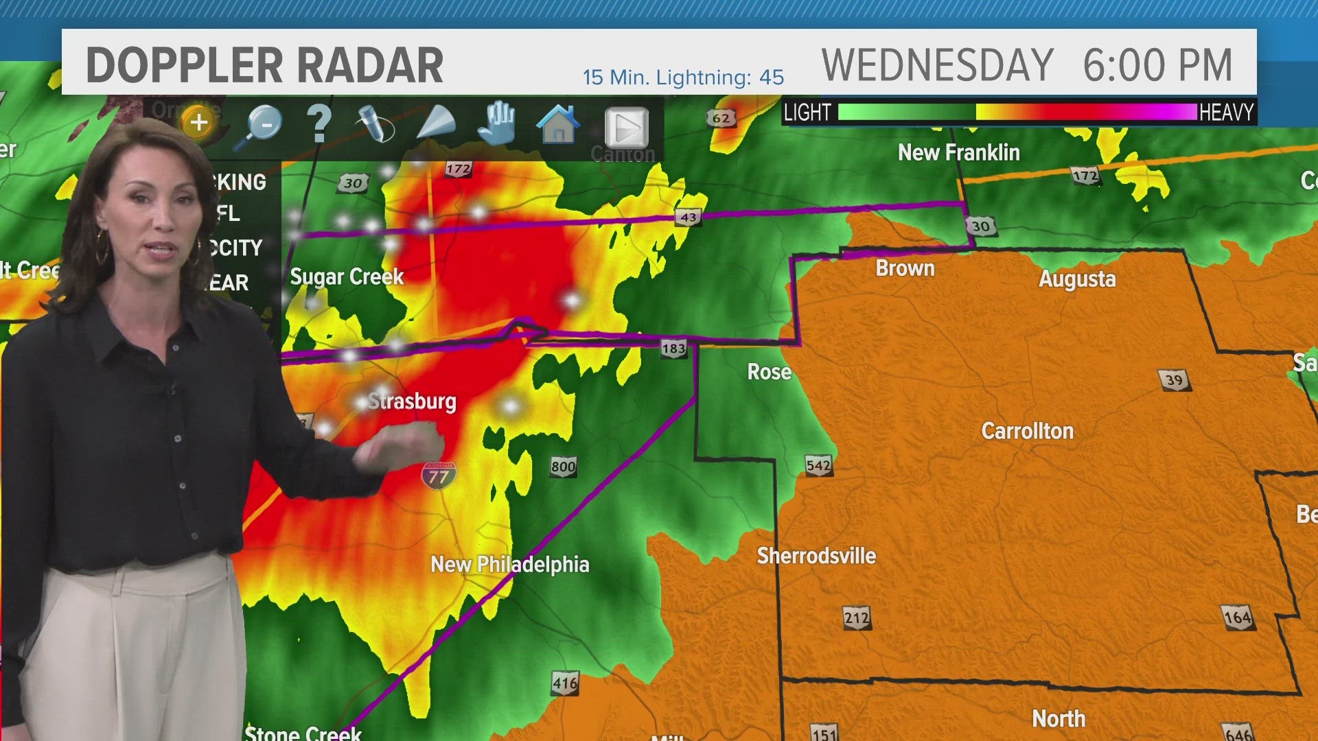 Portions of Ashland, Stark, Summit, Wayne, Holmes and Tuscarawas counties are being impacted by this storm.