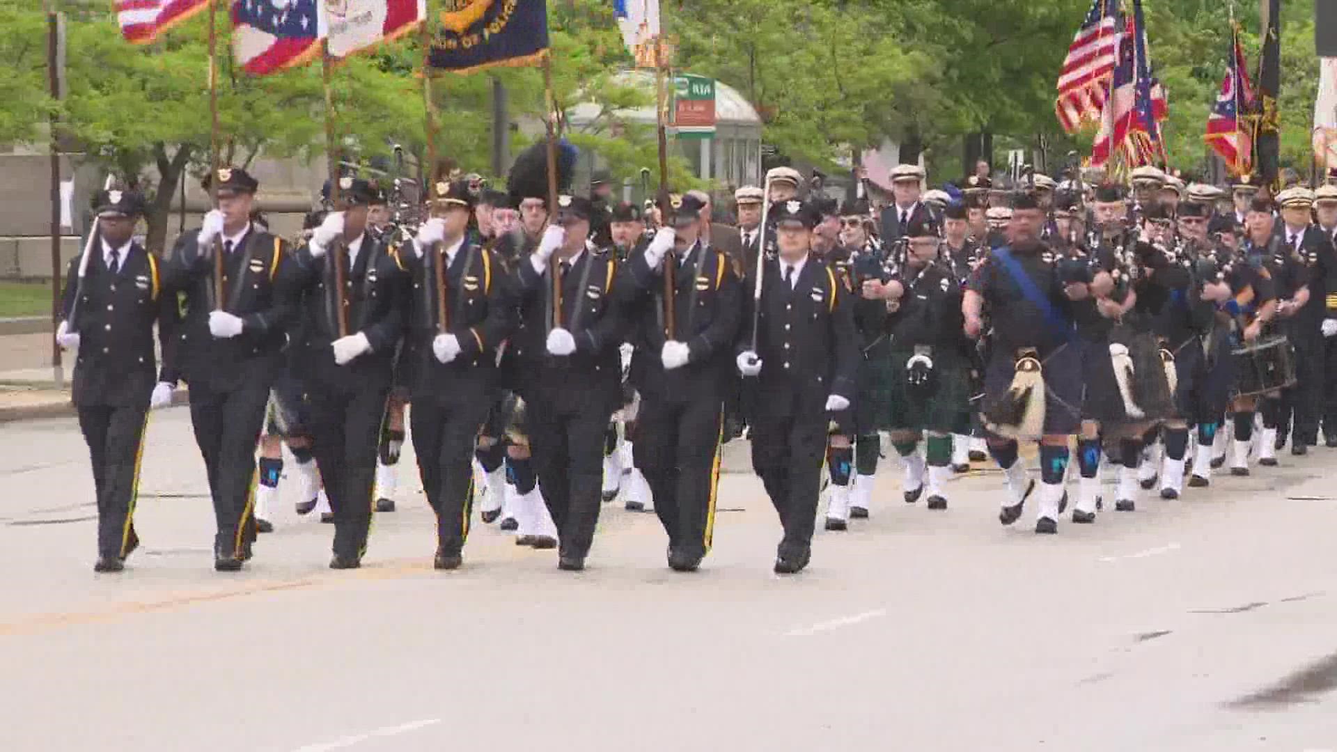 The Cleveland Police Department paid tribute to the lives lost in the line of duty with their annual memorial parade.