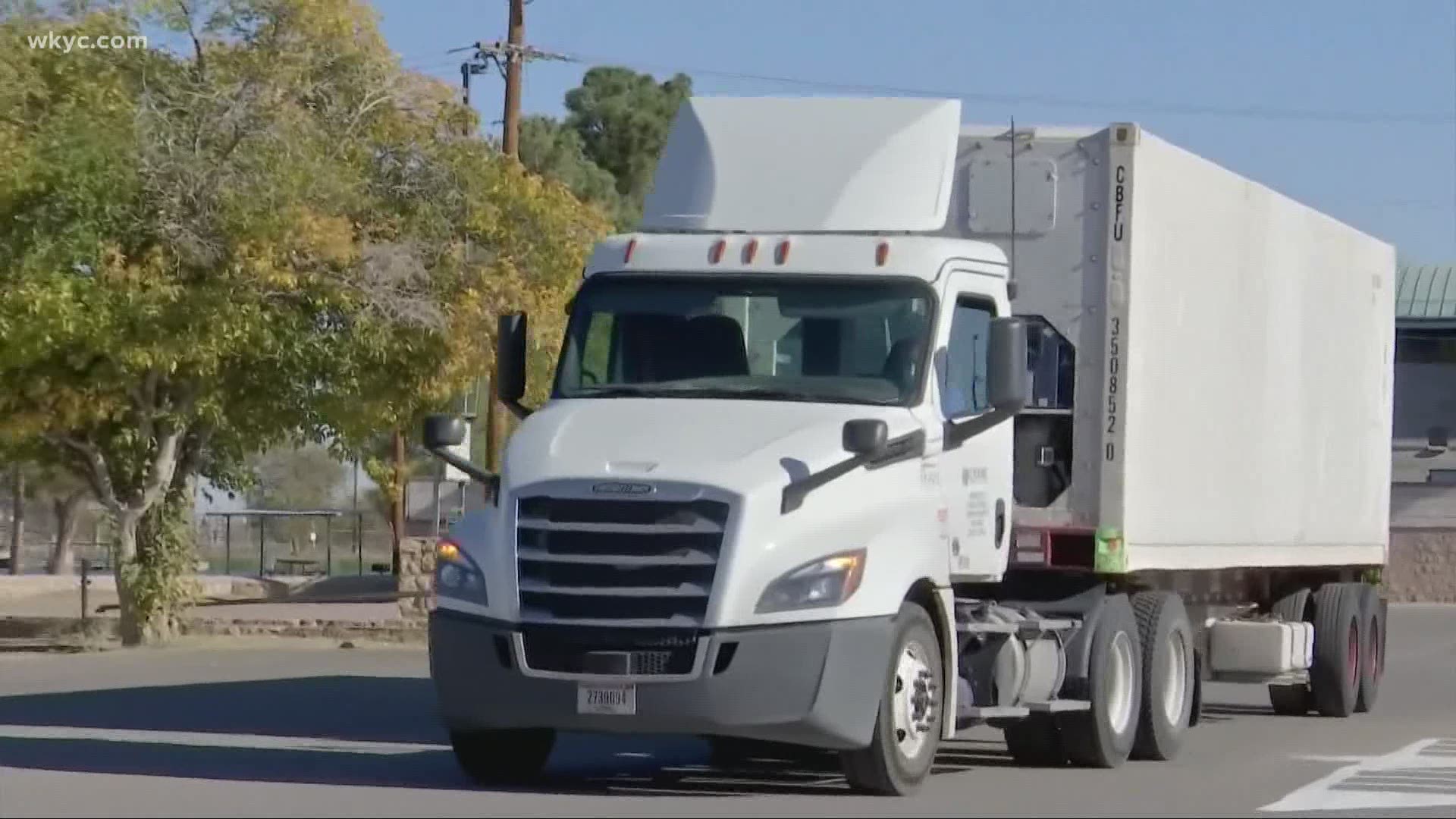 Refrigerated trucks serve as temporary in El Paso, Texas
