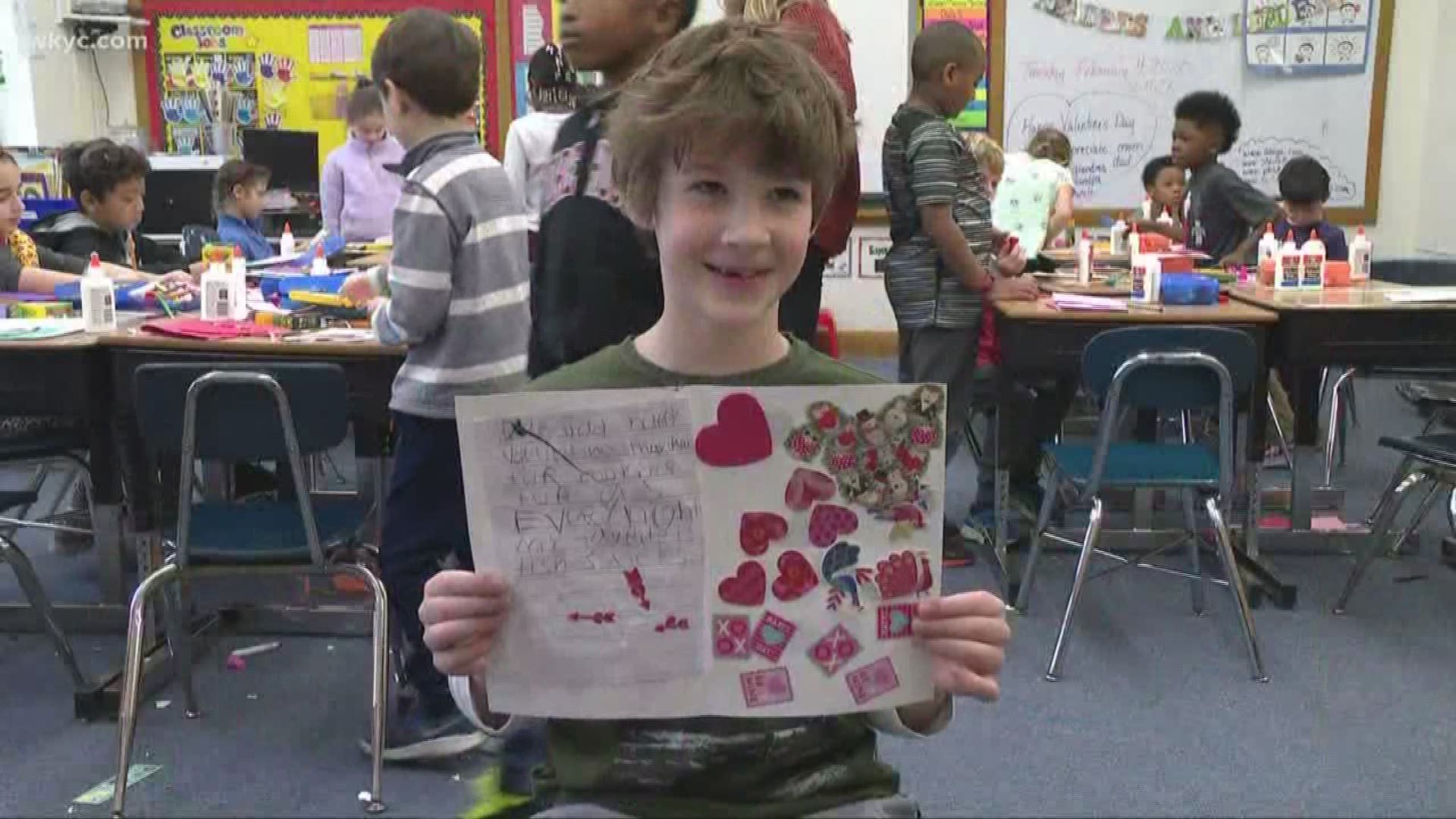 We found a group of little cupids at Mercer Elementary in Shaker Heights, who made some very special cards to surprise their valentines.
