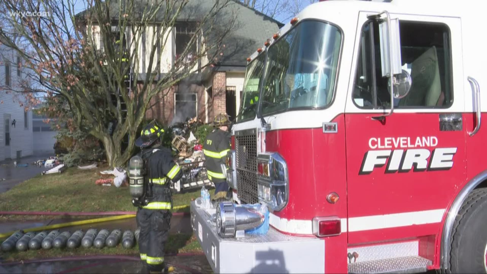 1 dies in Cleveland house fire Firefighters say 'high degree of clutter' made search & rescue