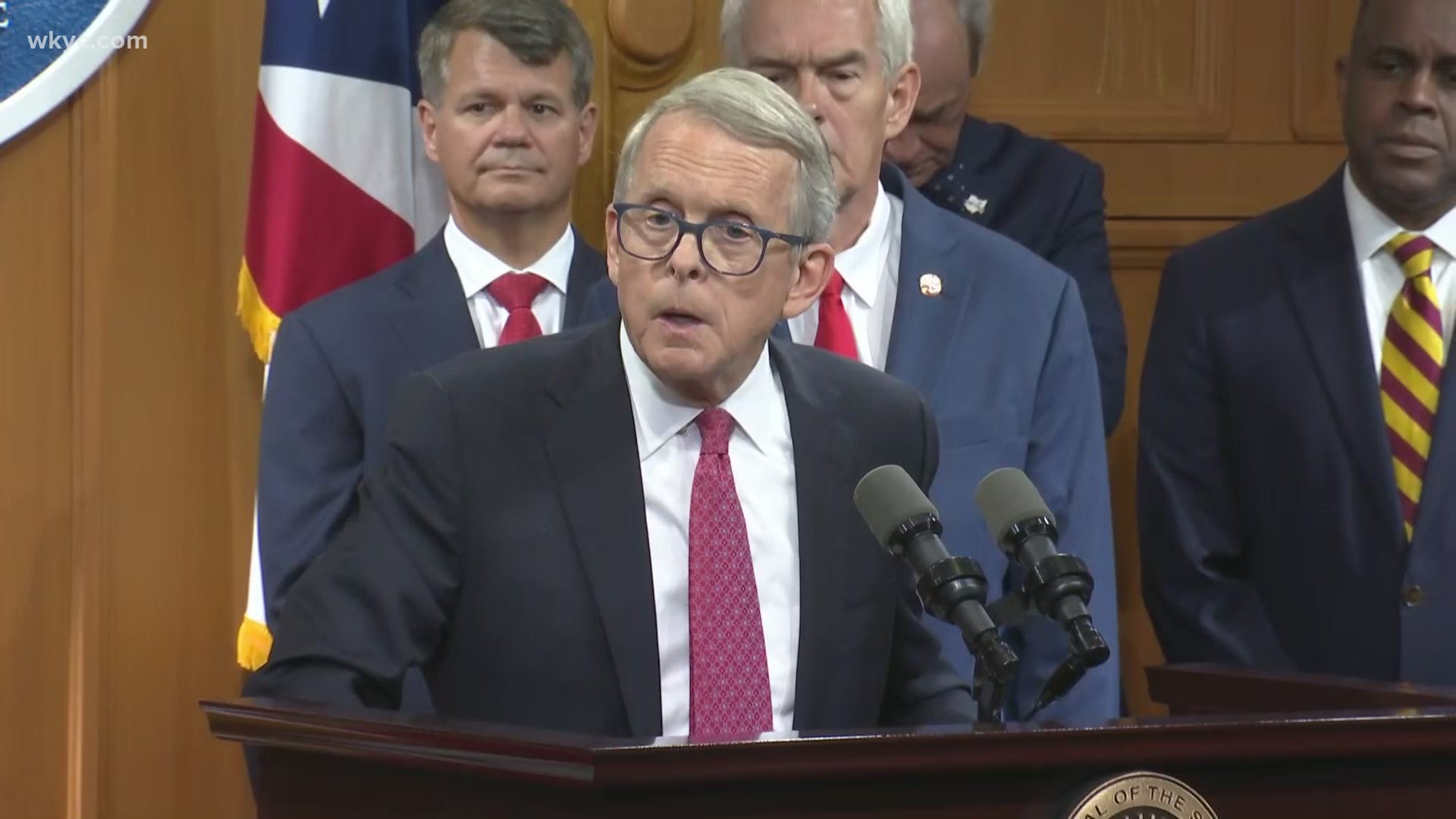 Ohio Governor Mike DeWine said on Monday that he won't be issuing a mask mandate for schools in the state despite rising coronavirus numbers.