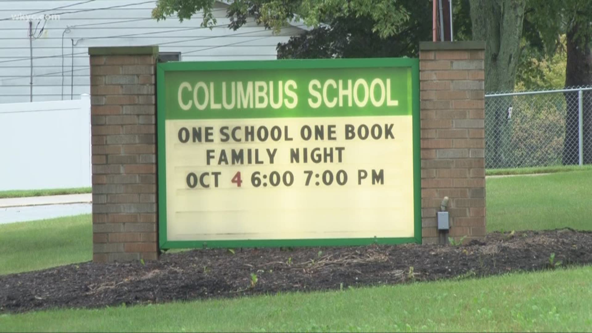 Sept. 26, 2018: Heavy overnight rain caused problems at the Columbus Intermediate School, leaving some minor flooding in classrooms.