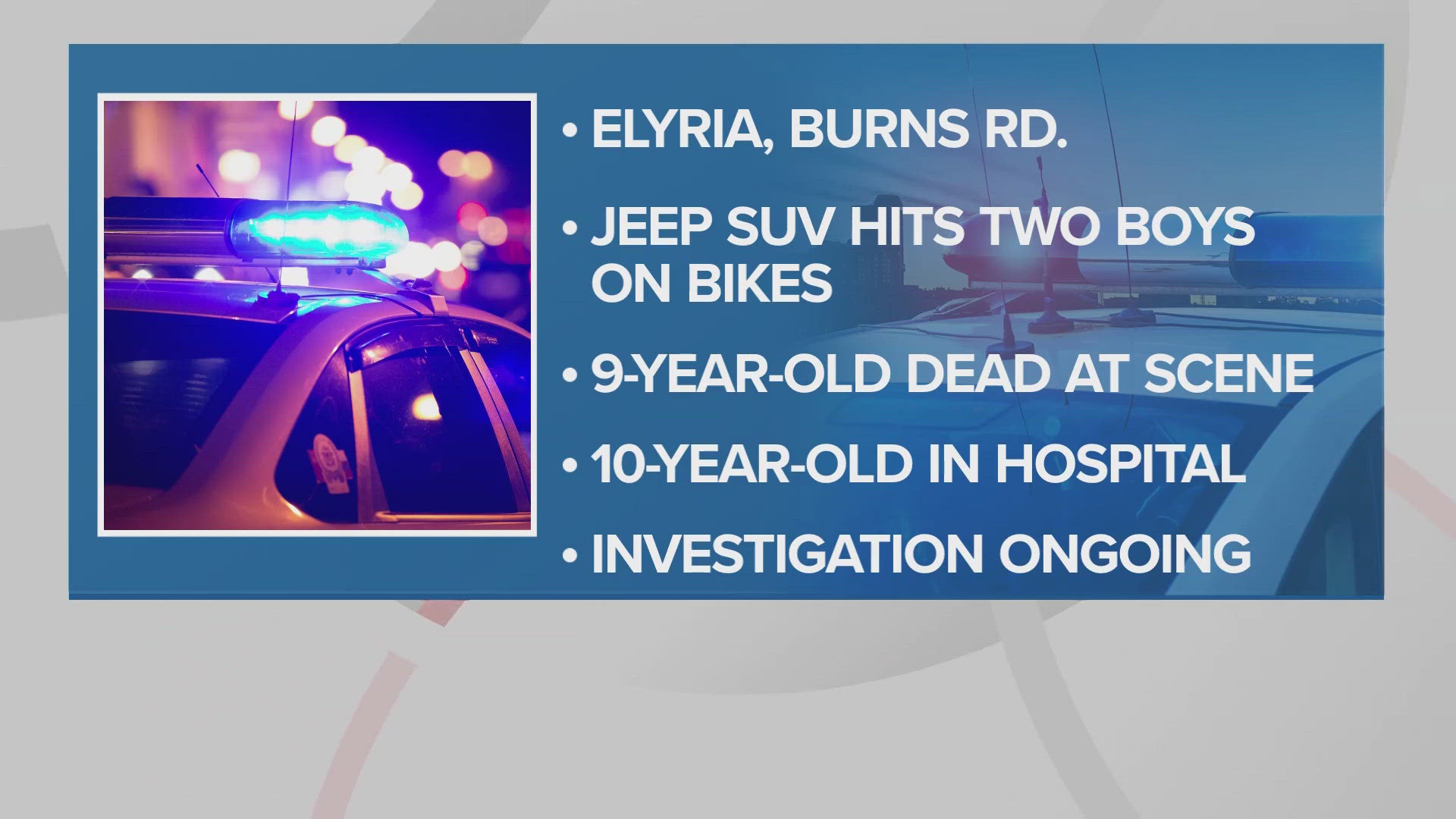 Elyria police say a motorist struck the children while attempting to maneuver around them.