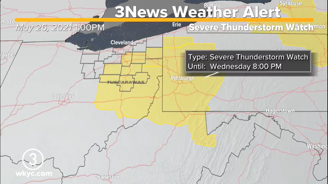Severe Thunderstorm Watch in effect for parts of Northeast Ohio | wkyc.com