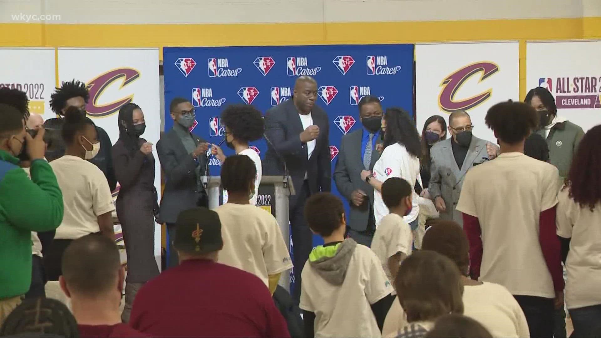 Before the action on the court begins for NBA All-Star Weekend, the league took a moment to give back to the city of Cleveland during a special celebration.