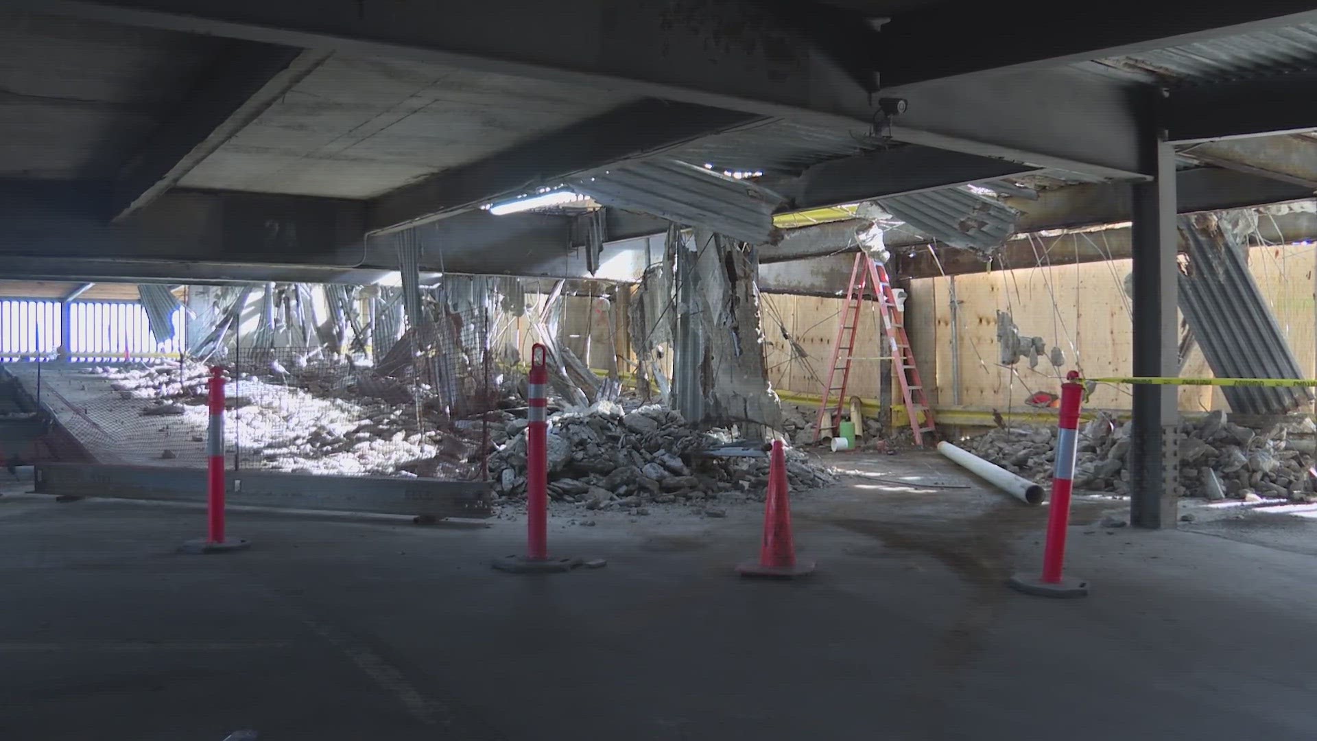 These are really scary images from a downtown Cleveland parking garage.  Construction in that garage is causing a lot of concern.