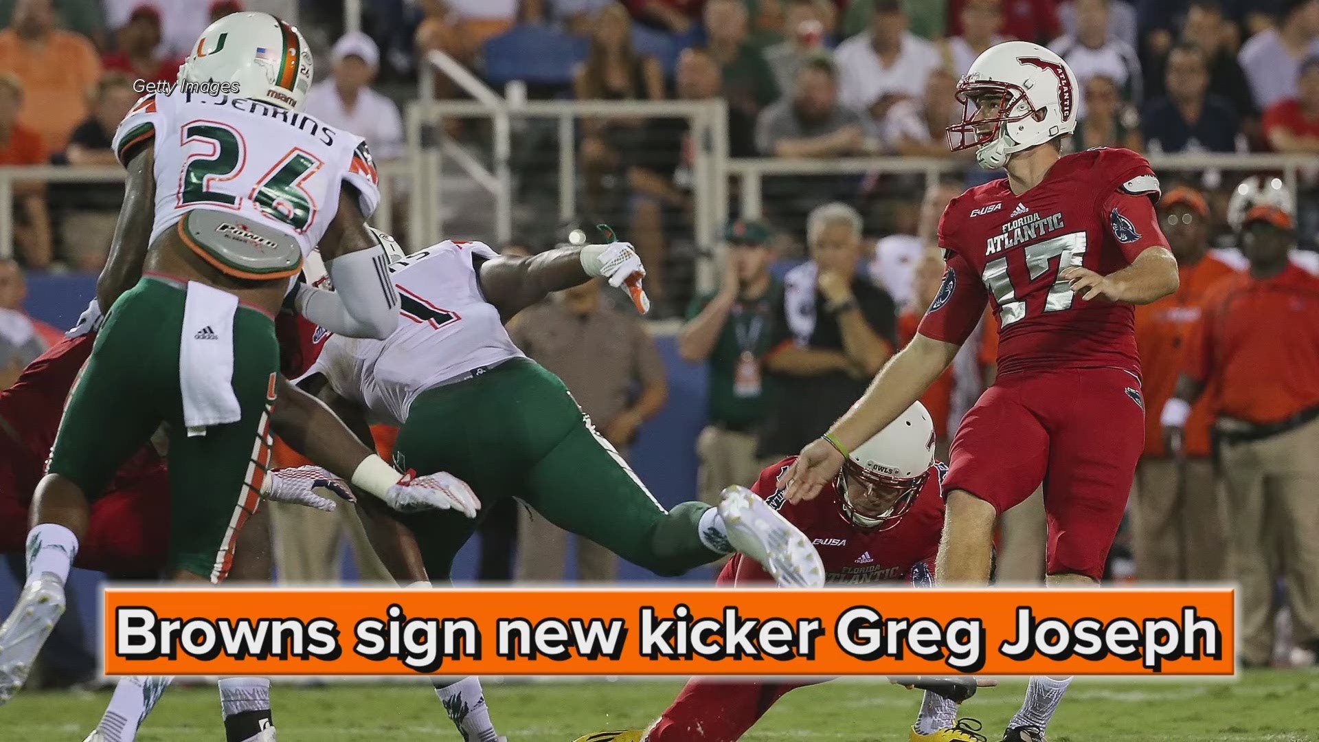 REPORT: Cleveland Browns to sign rookie kicker Greg Joseph