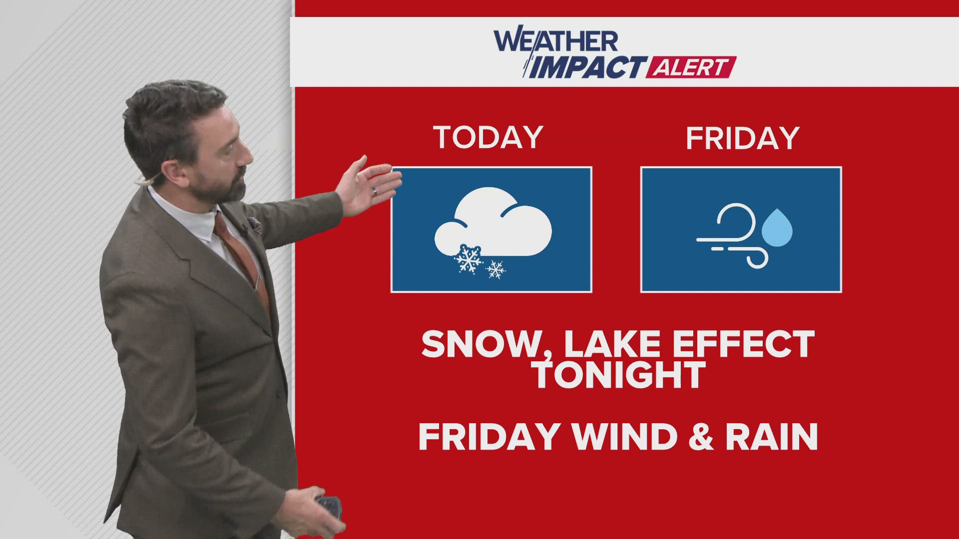 The first snowfall of the season is here. 3News' Matt Wintz has the hour-by-hour details in his morning weather forecast for Thursday, November 21, 2024.