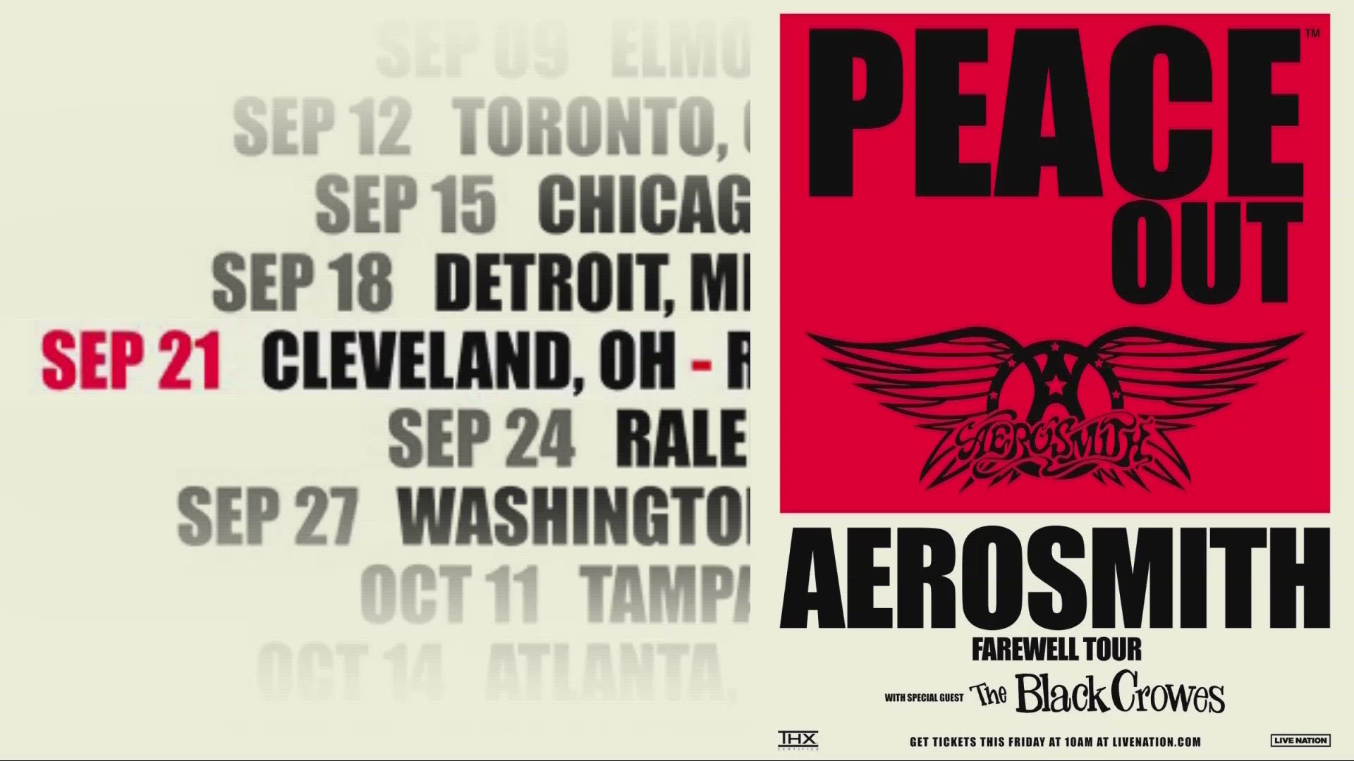 Aerosmith will bring their farewell tour to Rocket Mortgage FieldHouse on Thursday, Sept. 21.