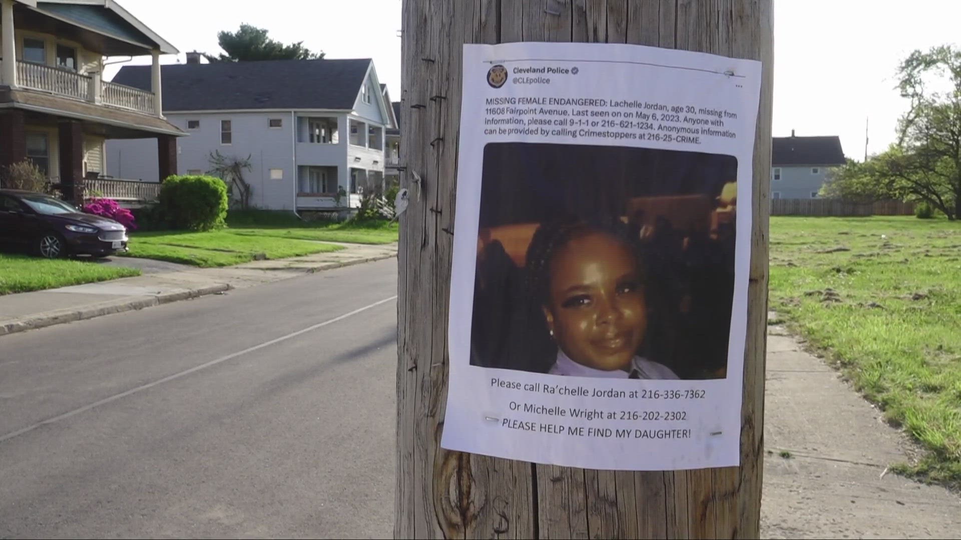 Lachelle Jordan was last seen in the 11600 block of Fairport Avenue around 6 p.m. on Saturday, May 6.