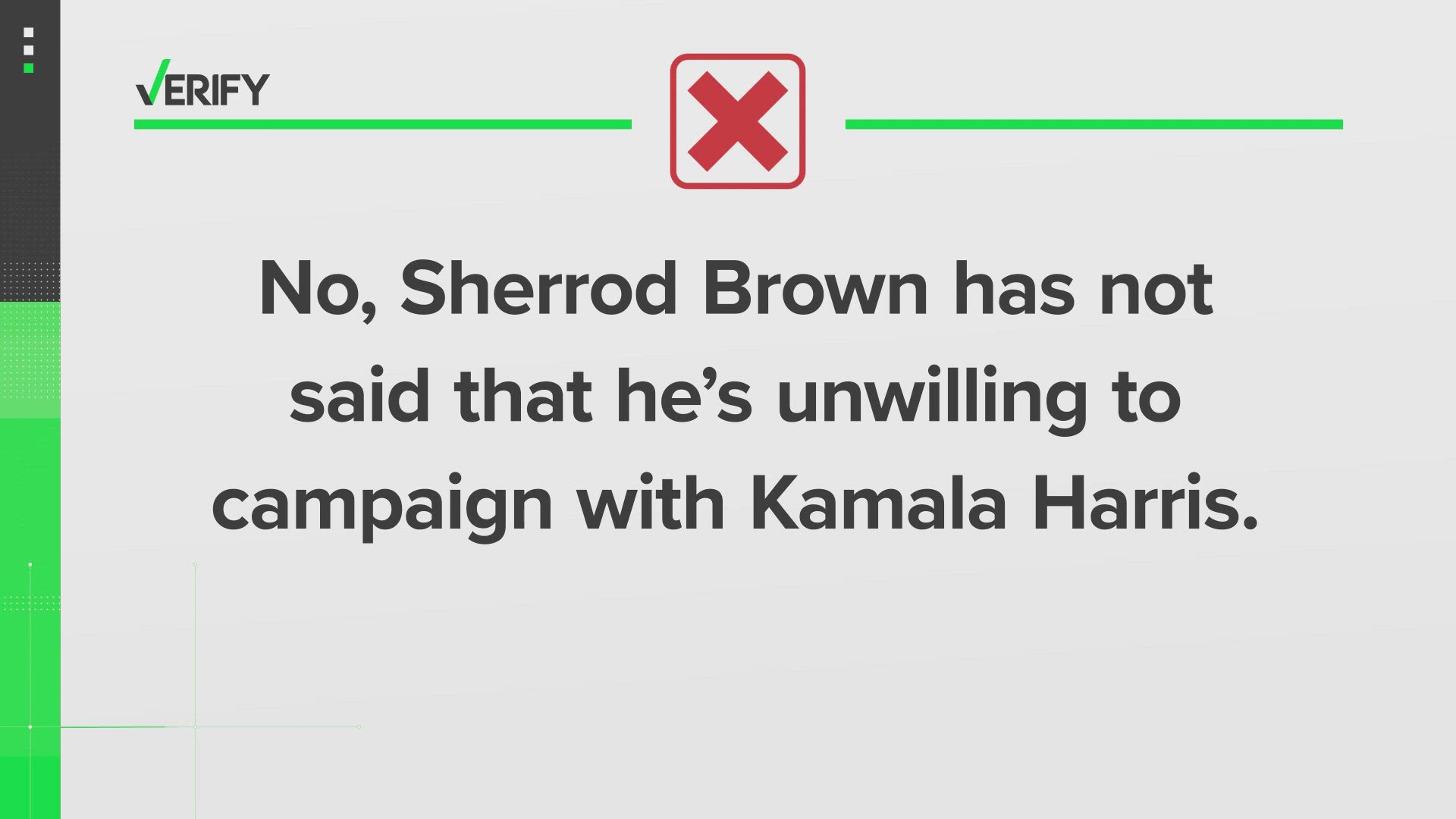 It's been suggested that Brown is not willing to campaign with Harris, but Brown has consistently said that he will appear with her if their schedules align.