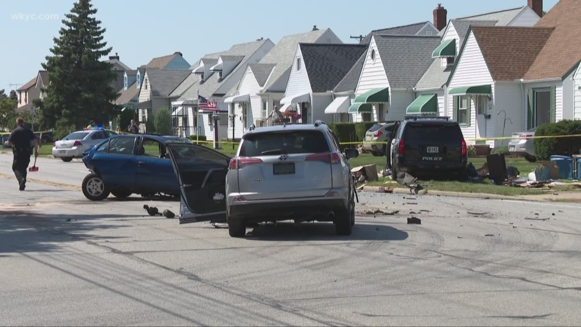 DASHCAM FOOTAGE Portion of Snow Road closed due to multivehicle crash