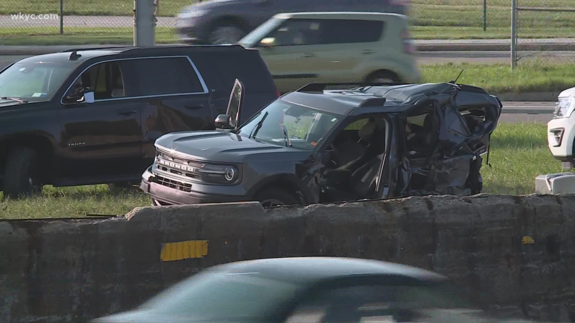 Cleveland EMS telling us at least five cars are involved in this crash that happened before 5 tonight.