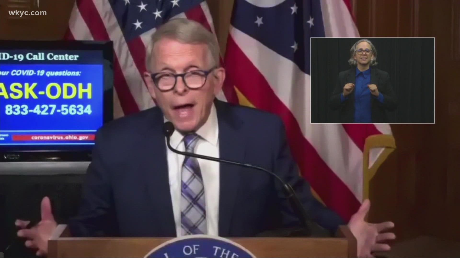 Ohio Governor, Mike DeWine held a press briefing on Tuesday. Monica Robins has the details on what he said.