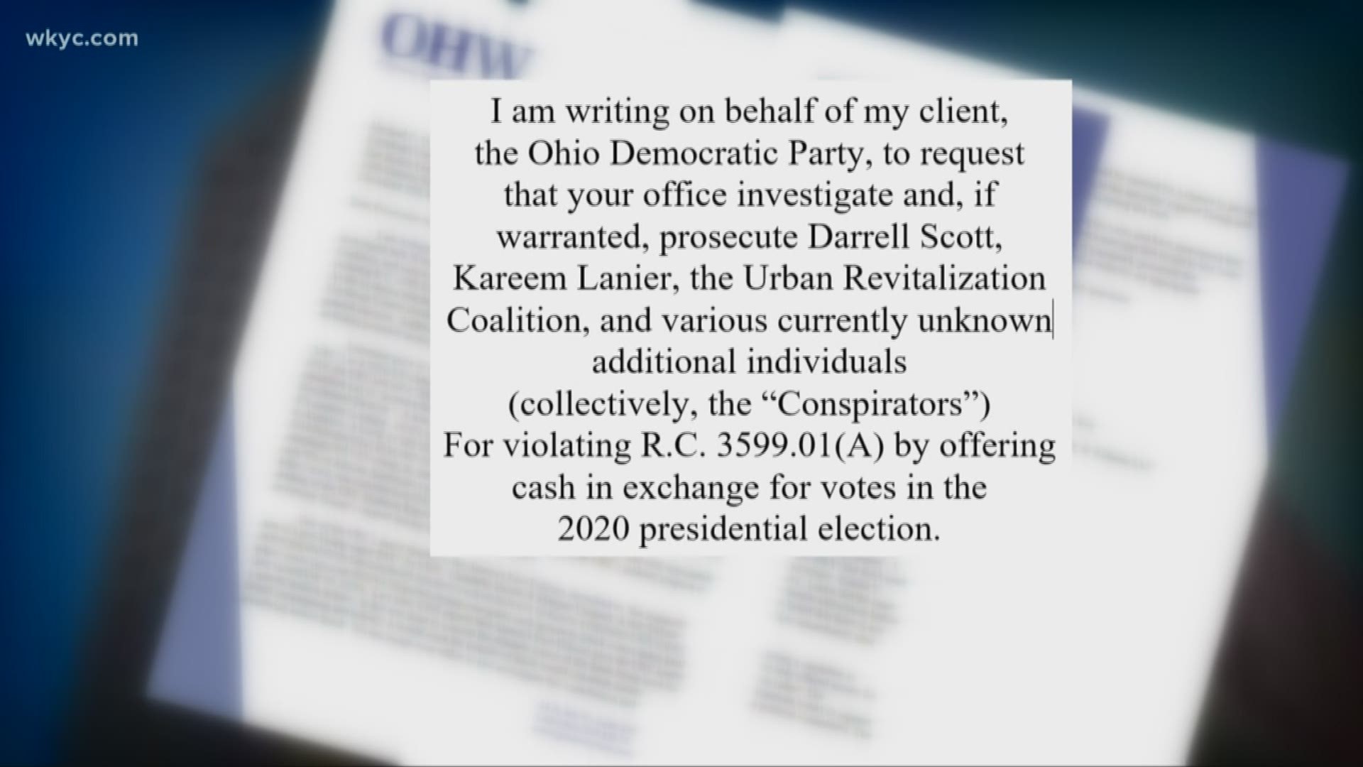 Cash giveaways are drawing scrutiny and now the Ohio Democratic Party has called for an investigation. 3News' Andrew Horansky has the details.
