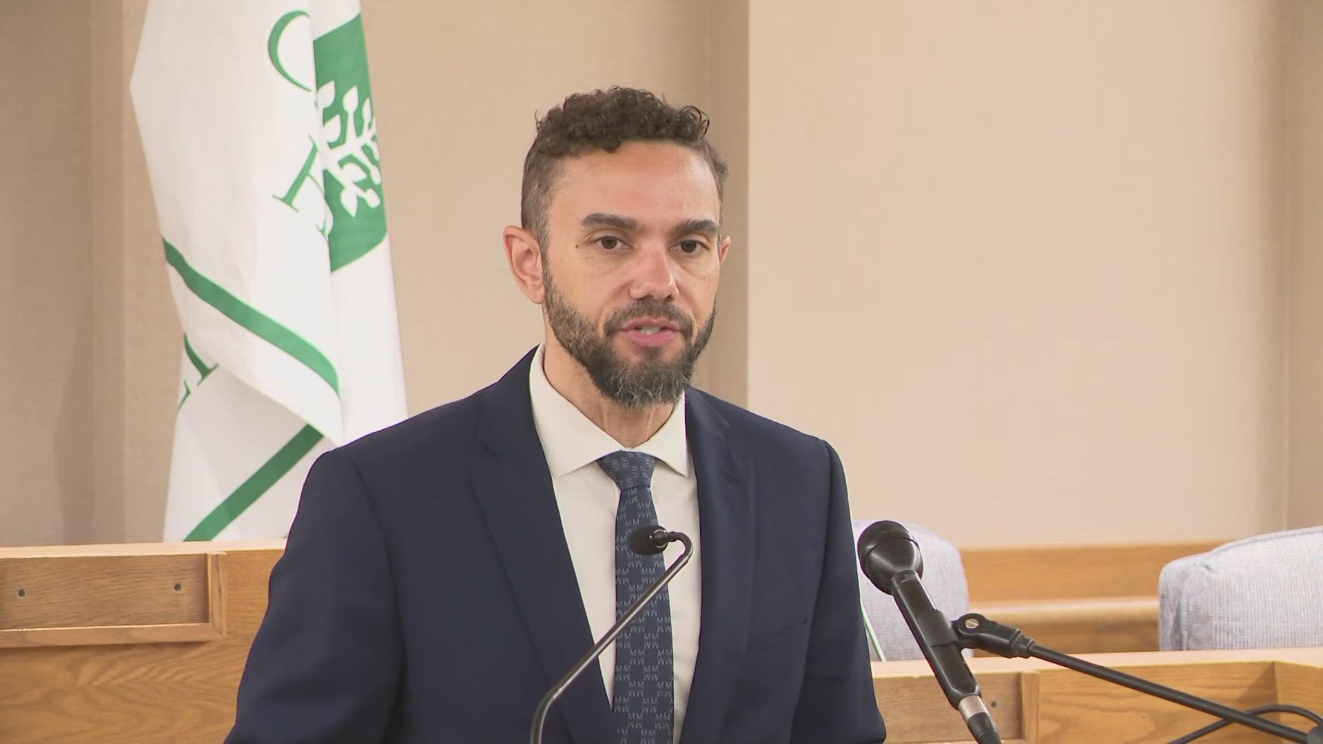 Cleveland Heights Mayor Khalil Seren says his wife, Natalie McDaniel, did not break into the Coventry Road home and claims the allegations are politically motivated.