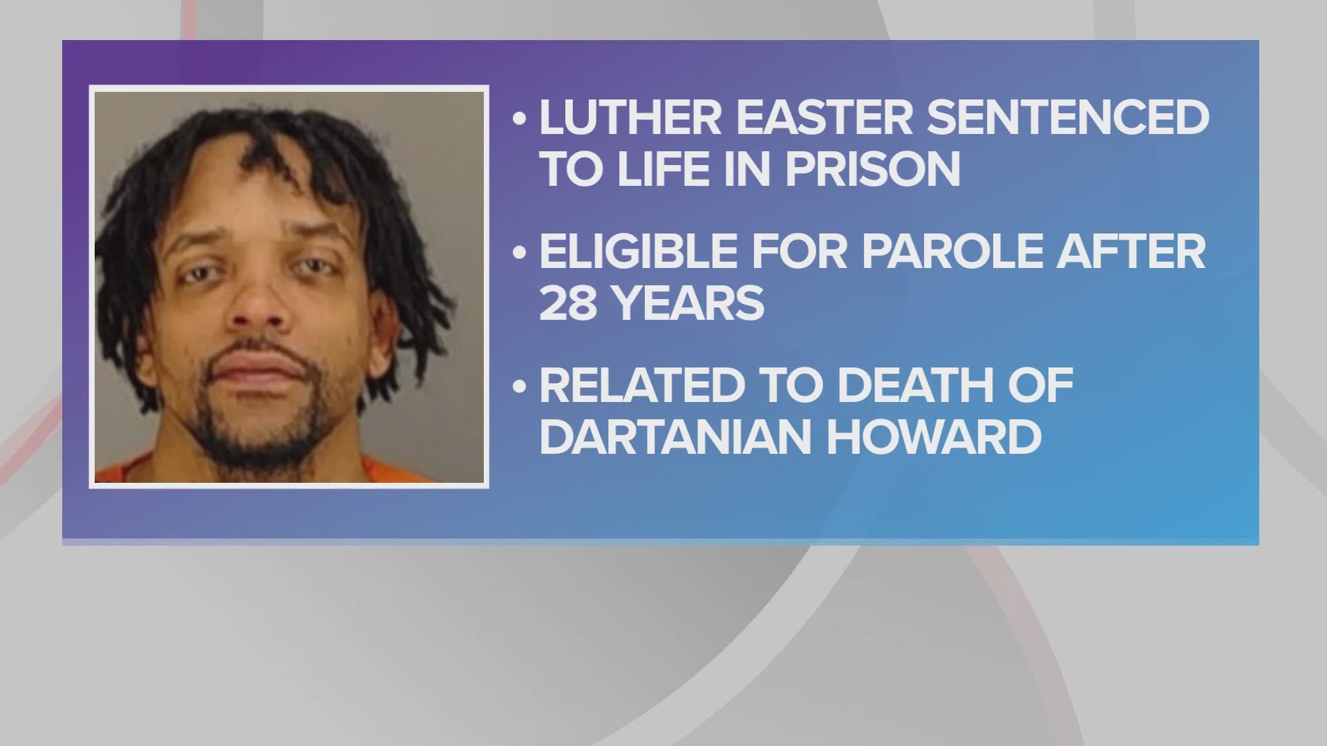 According to the Summit County Prosecutor's Office, Luther Easter will be eligible for parole after serving 28 years of his sentence.