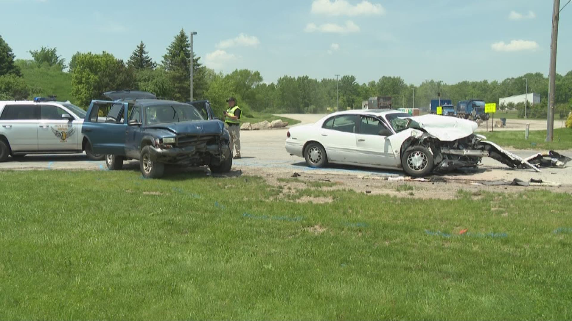 Two children injured in headon crash in Lorain County