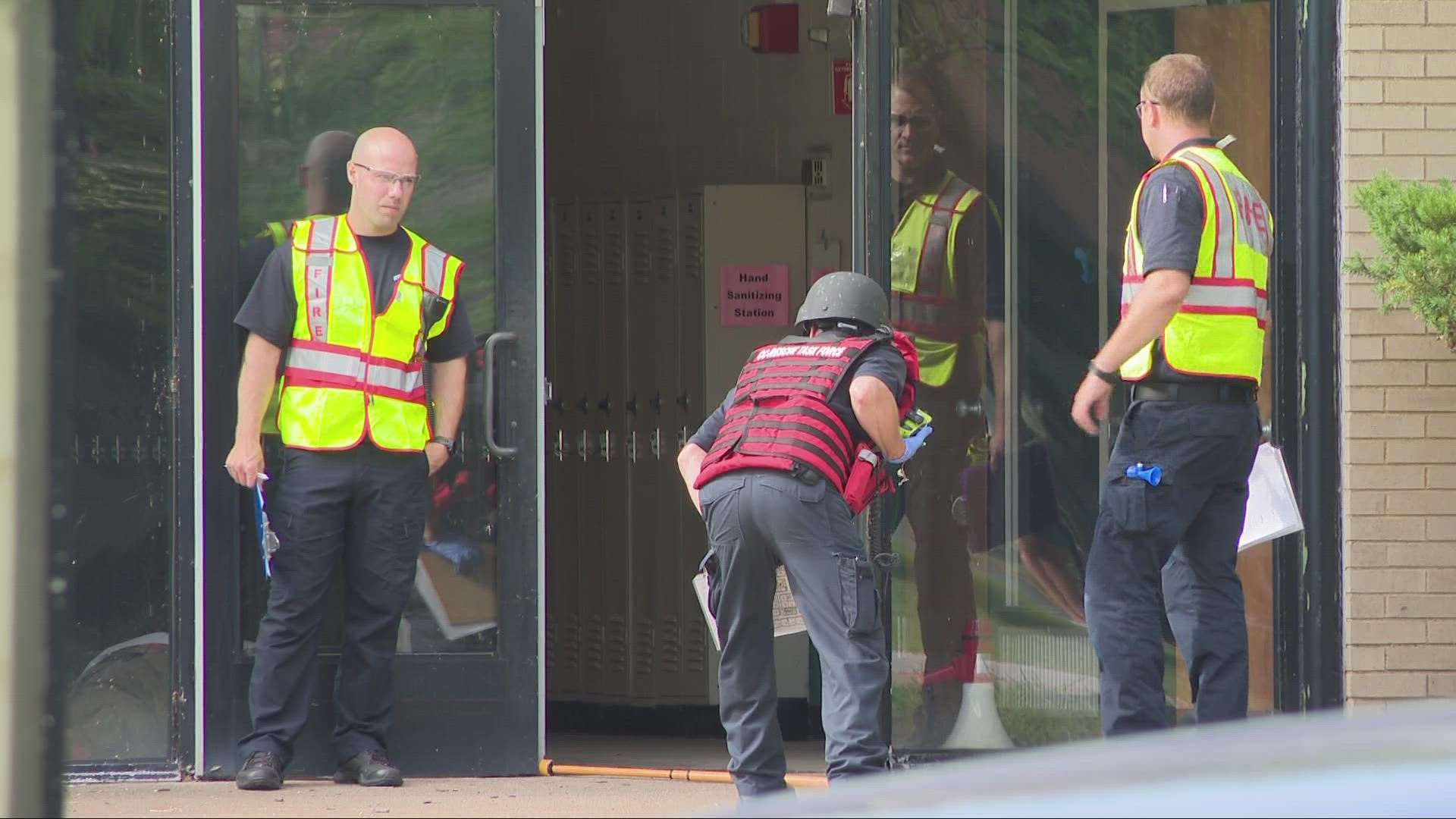 Officers rushed into a Westlake school during several training scenarios on Tuesday.