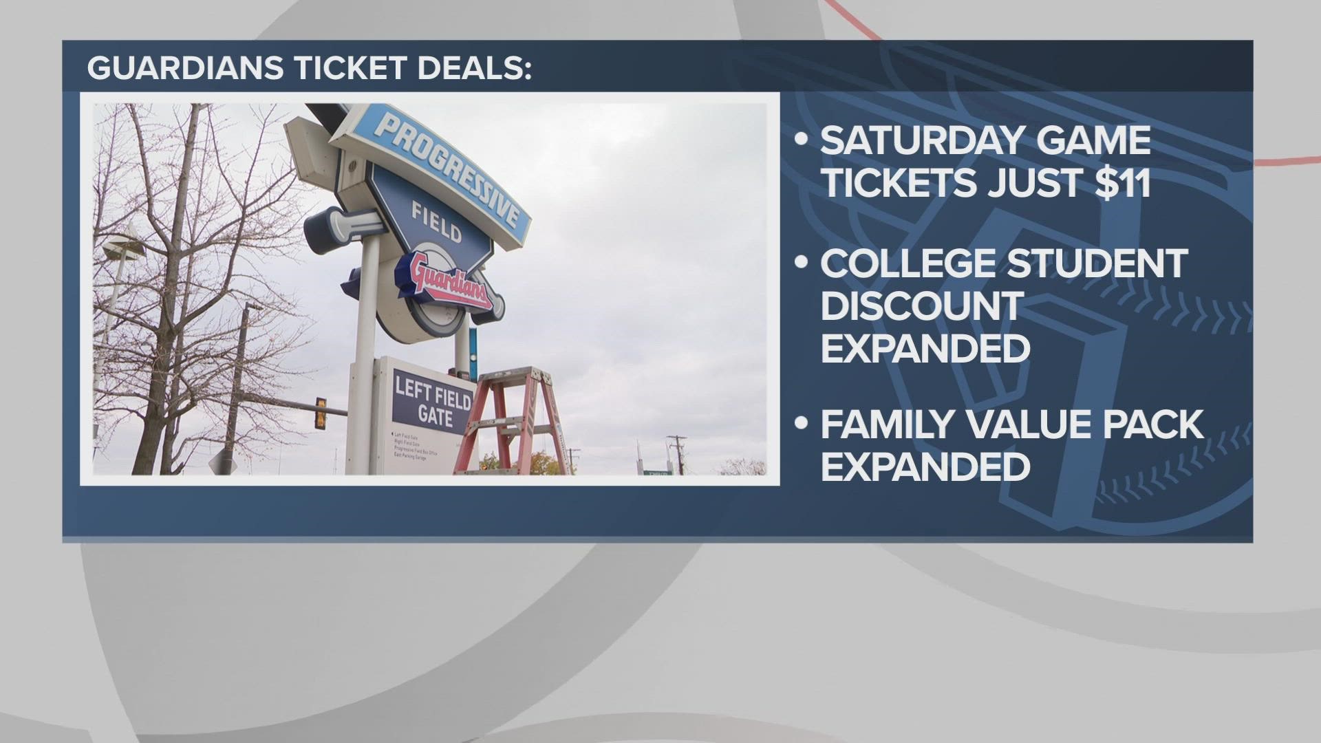 Deals include discounts for college students as well as $11 prices for upper-deck seats to this Saturday's game against the Seattle Mariners.