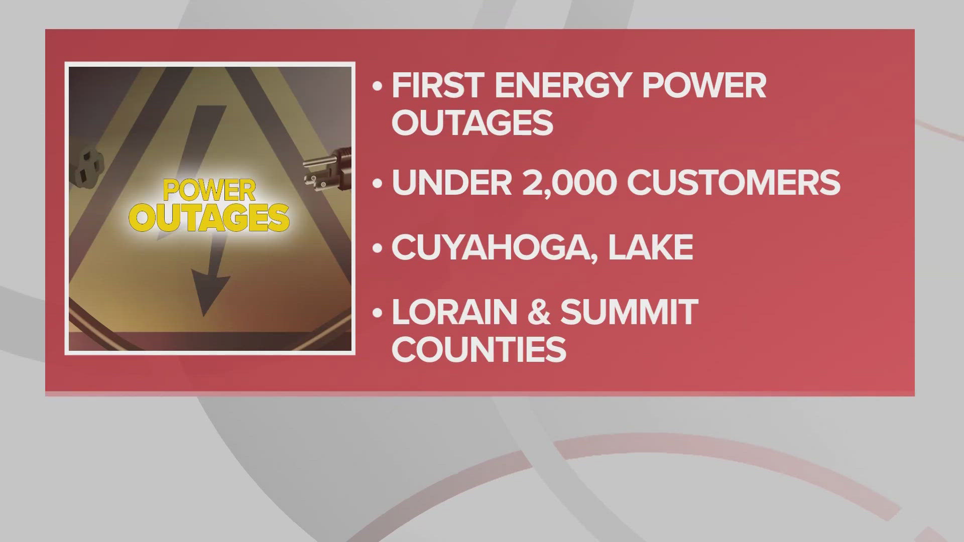 The power outages come after portions of Northeast Ohio experienced the first snow of the season with windy conditions.