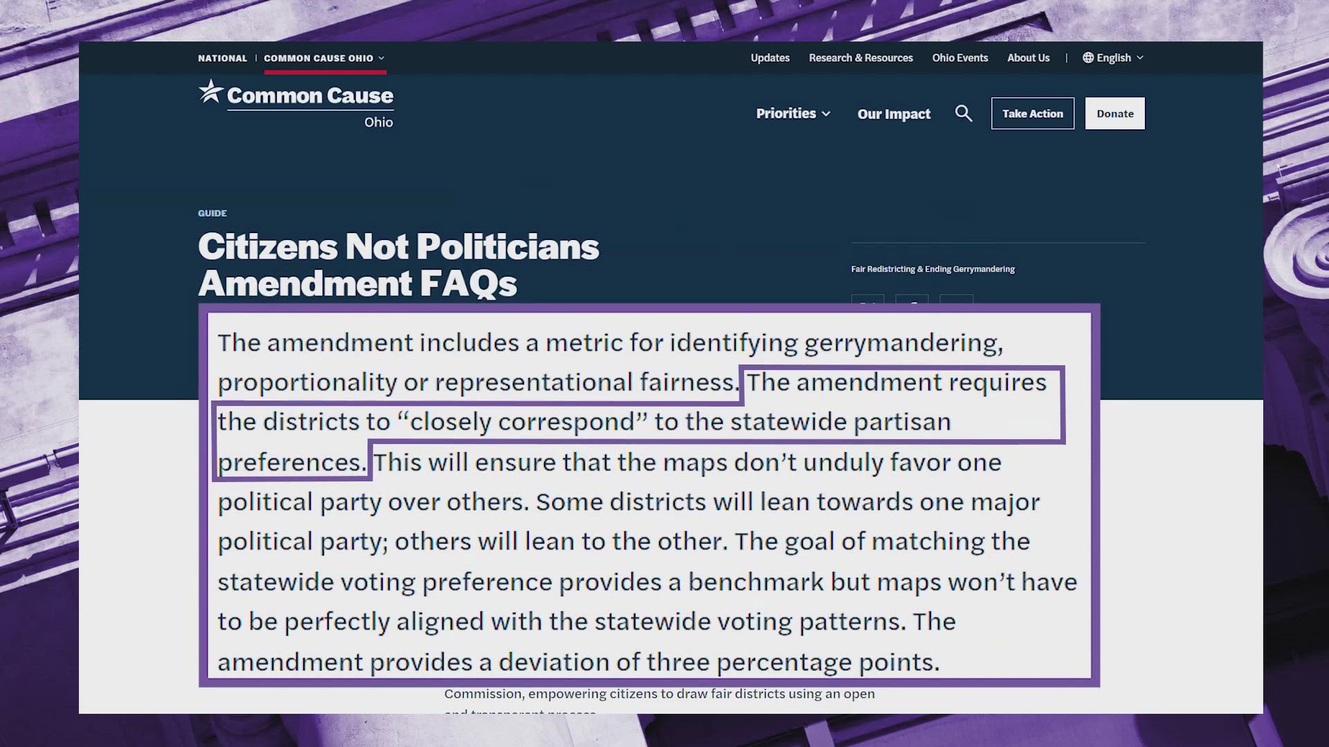 Issue 1, also known as the 'Citizens Not Politicians Amendment,' aims to remove politicians from the process of drawing voting districts in Ohio