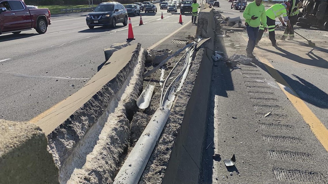 Cars on I90 backed up in both directions due to dump truck crash in