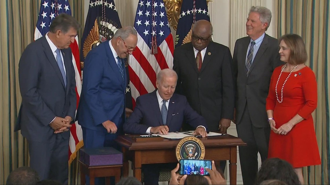 President Joe Biden signs Inflation Reduction Act