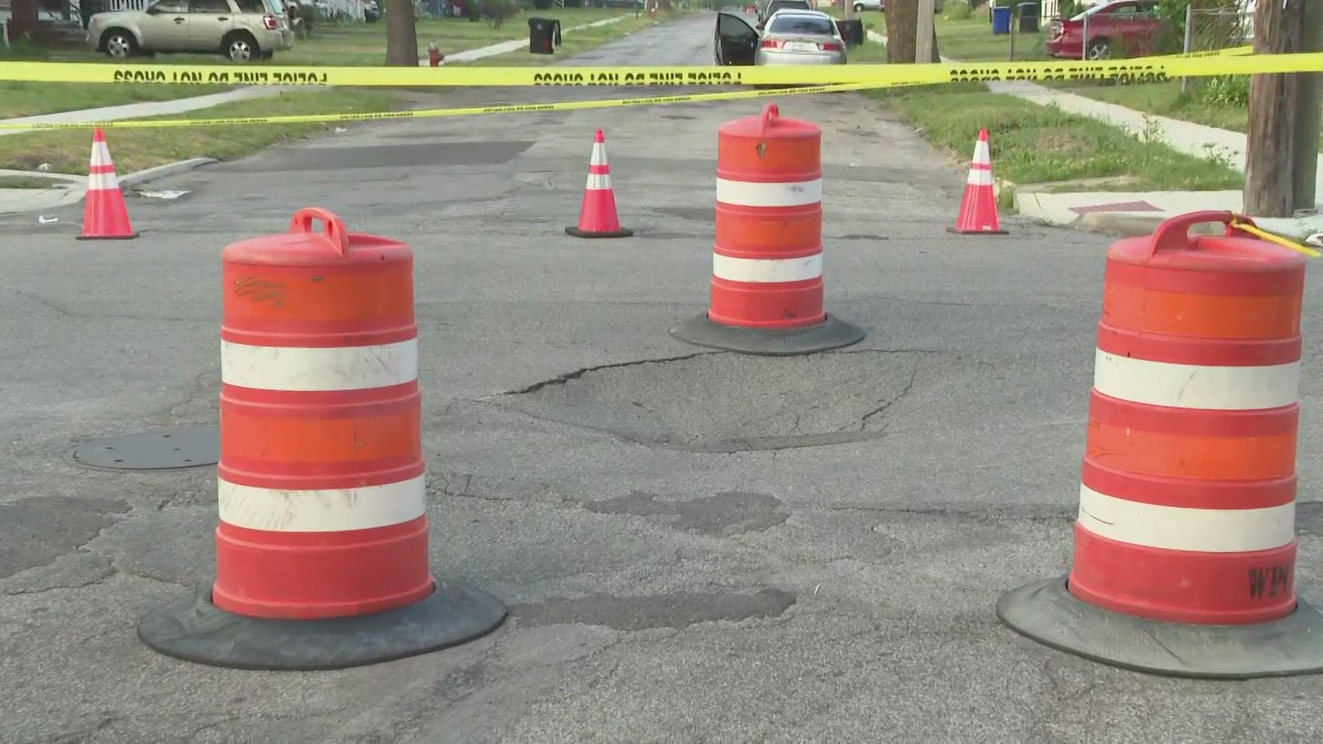 Authorities in Cleveland have closed the intersection of West 88th Street and Almira Avenue on the city’s west side as a portion of the road is collapsing.