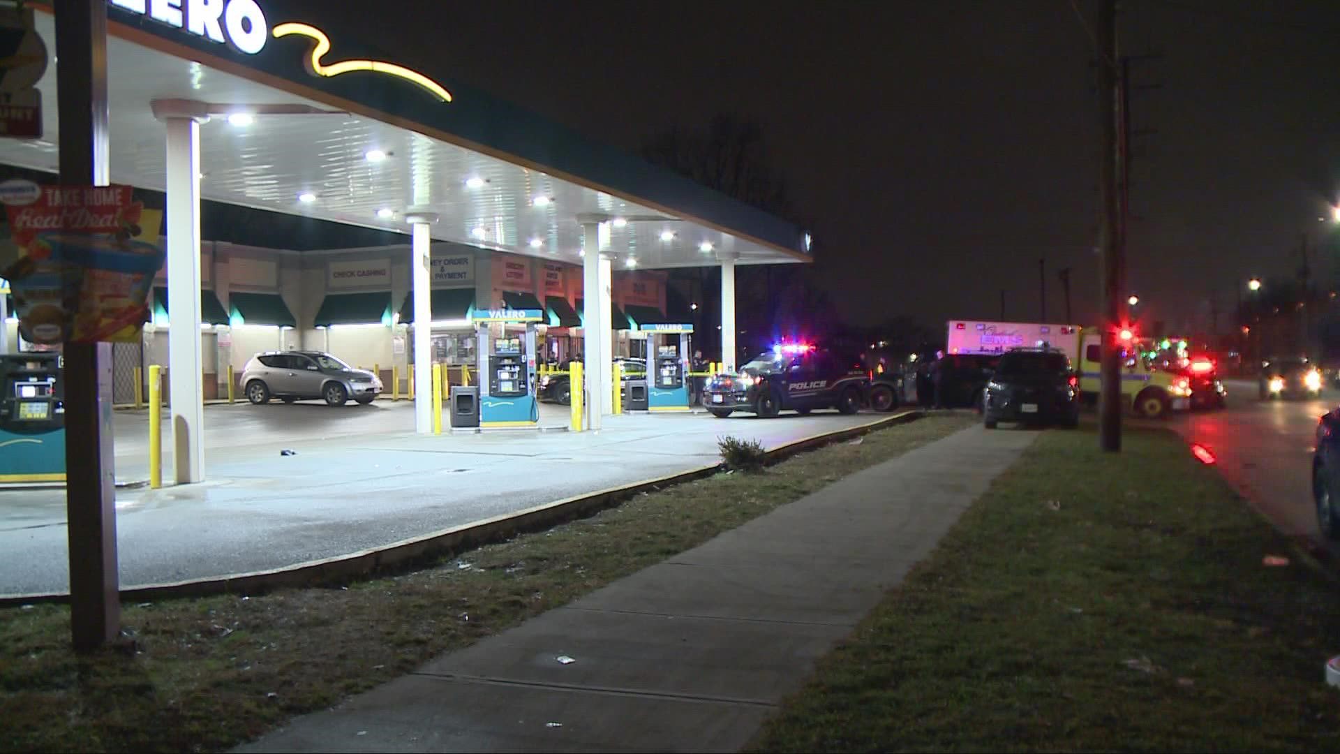A 33-year-old man was fatally shot at a Valero gas station in Cleveland on Monday.