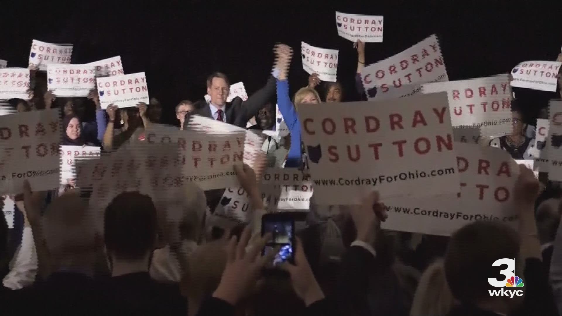 Richard Cordray holds victory speech after winning Democratic bid for Ohio Governor