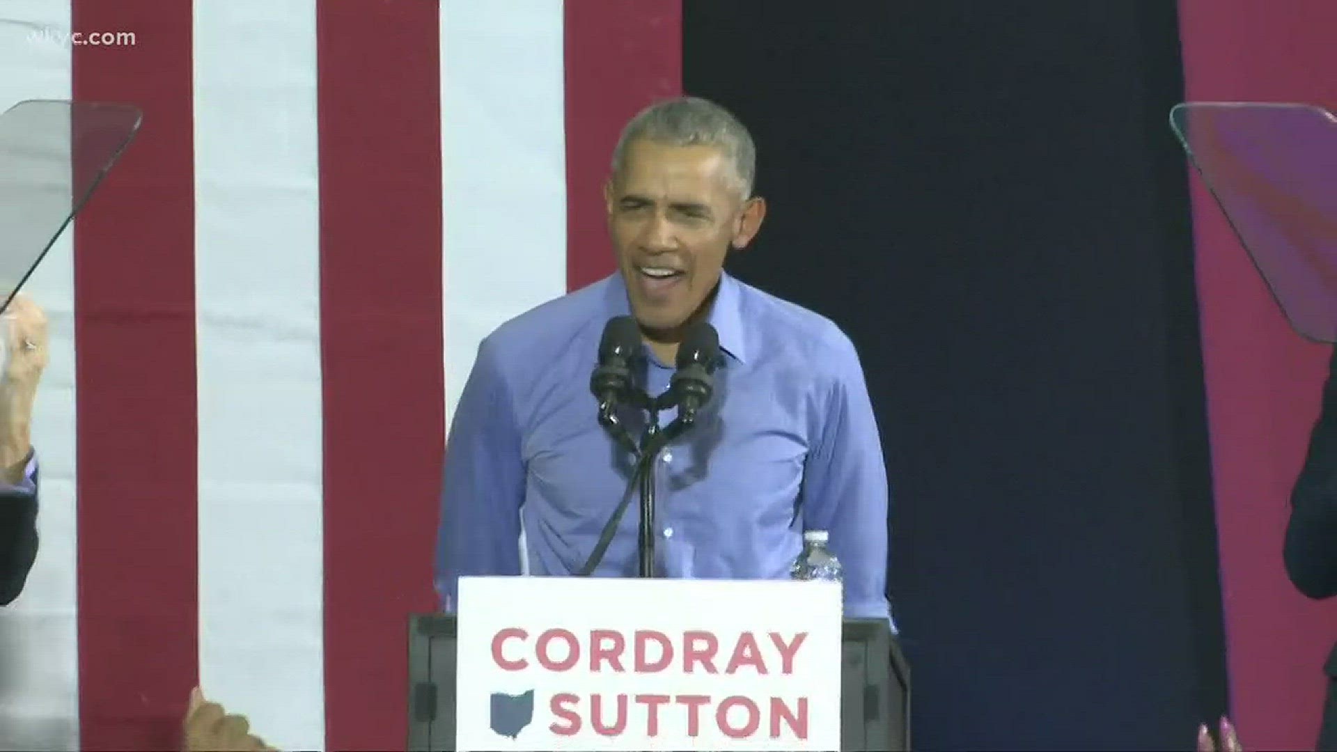 Former President Barack Obama campaigns for Richard Cordray in Cleveland