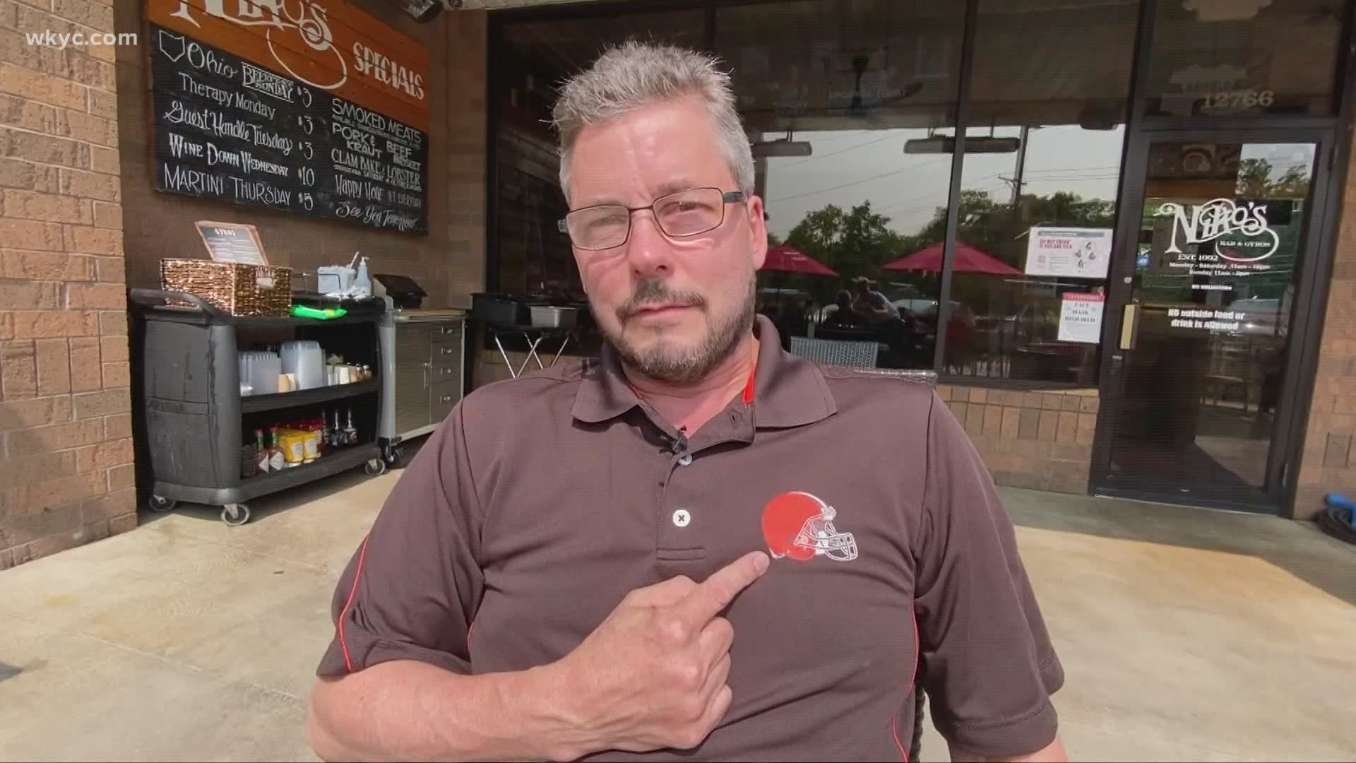 Sept. 17, 2020: We meet the president of the Browns Backers North Royalton chapter. Their mission: Cheer for the Cleveland Browns and give back to the community.