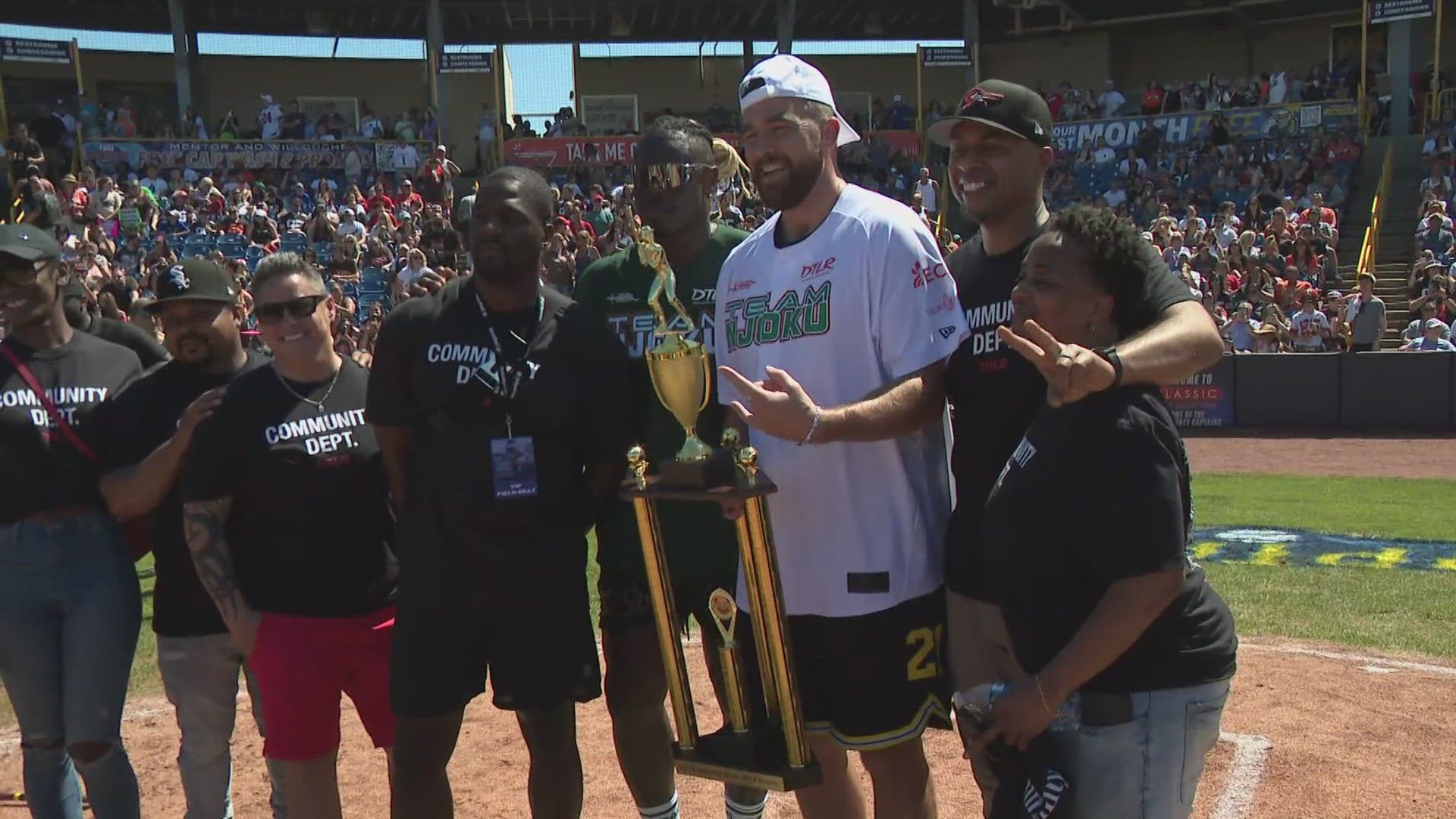 The return of the David Njoku Celebrity Softball Game is taking place today at Classic Auto Group Park in Eastlake.