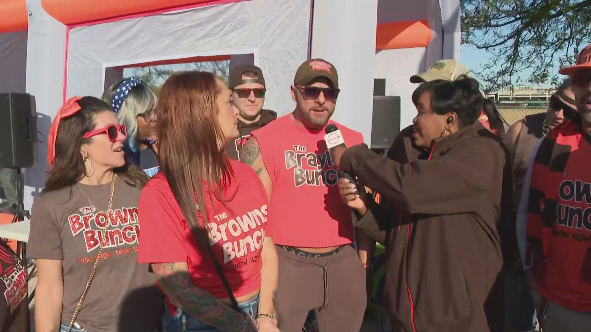 3News' Danielle Wiggins speaks to Browns fans tailgating at the Muni Lot bright and early ahead of Sunday afternoon's matchup between Cleveland and Dallas.