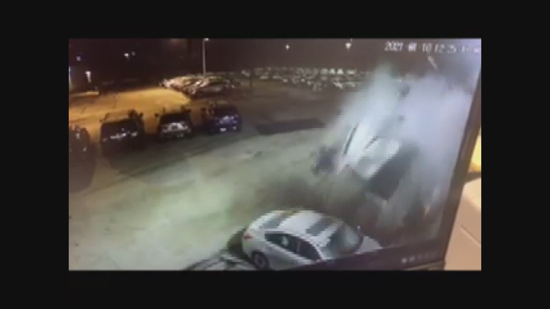 Bedford police released video of a deadly crash, which happened Jan. 9, 2021, in which a vehicle is seen colliding with several parked cars at a Nissan location.