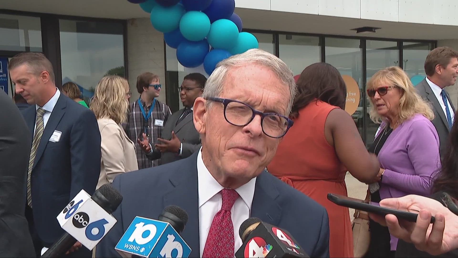 DeWine's office says the governor is resting at home.