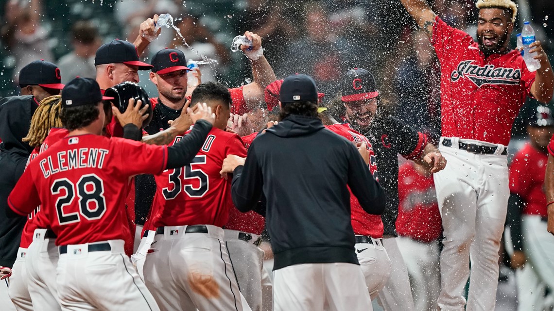 OUT OF THE STADIUM! Franmil Reyes launches INSANE homer out of Indian's  park! 