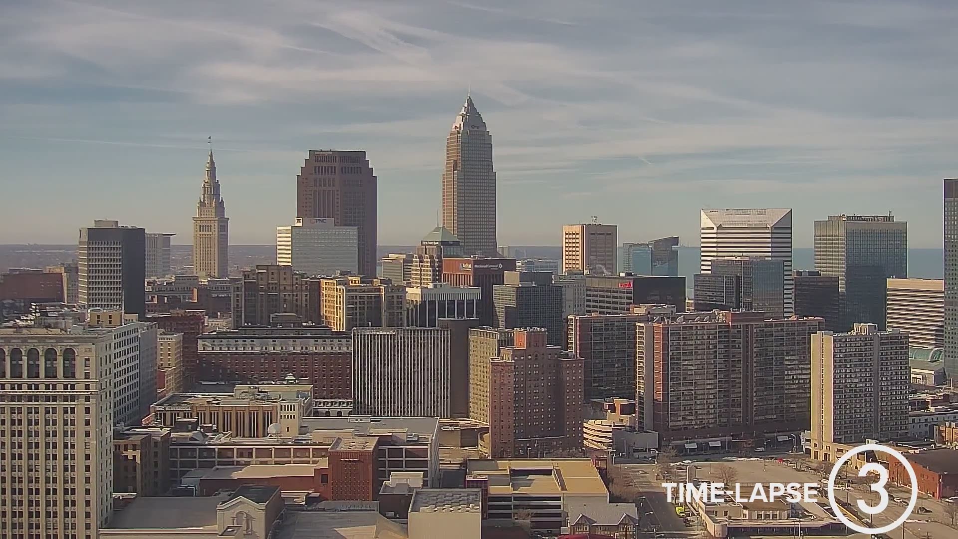 Finally some sunshine today...and a great looking Cleveland sunset tonight captured on our WKYC Studios CSU Cam weather time-lapse for Saturday. Enjoy! #3weather