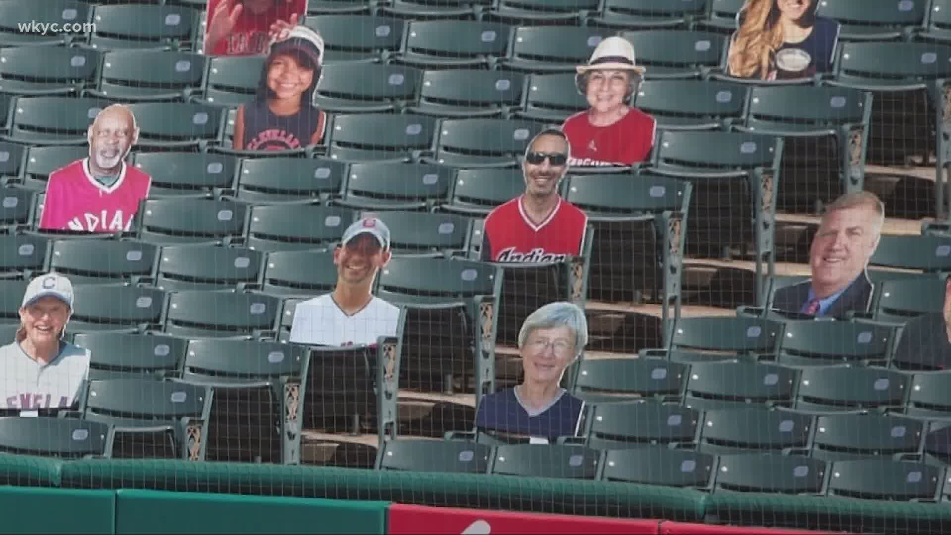 Cleveland Indians selling fan cutouts 