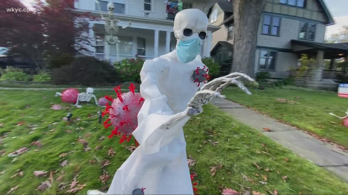 Cleveland house wins Halloween with epic skeleton decorations