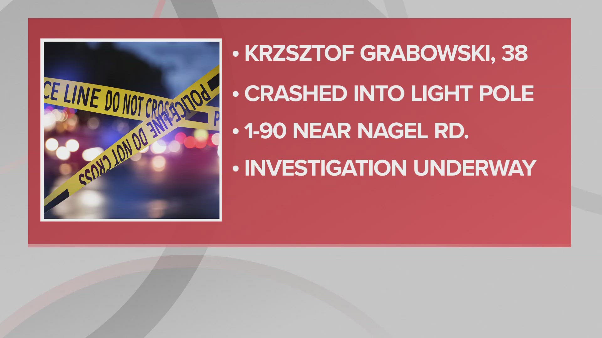 38-year-old Krzsztof Grabowski of Gates Mills was pronounced dead at the scene.