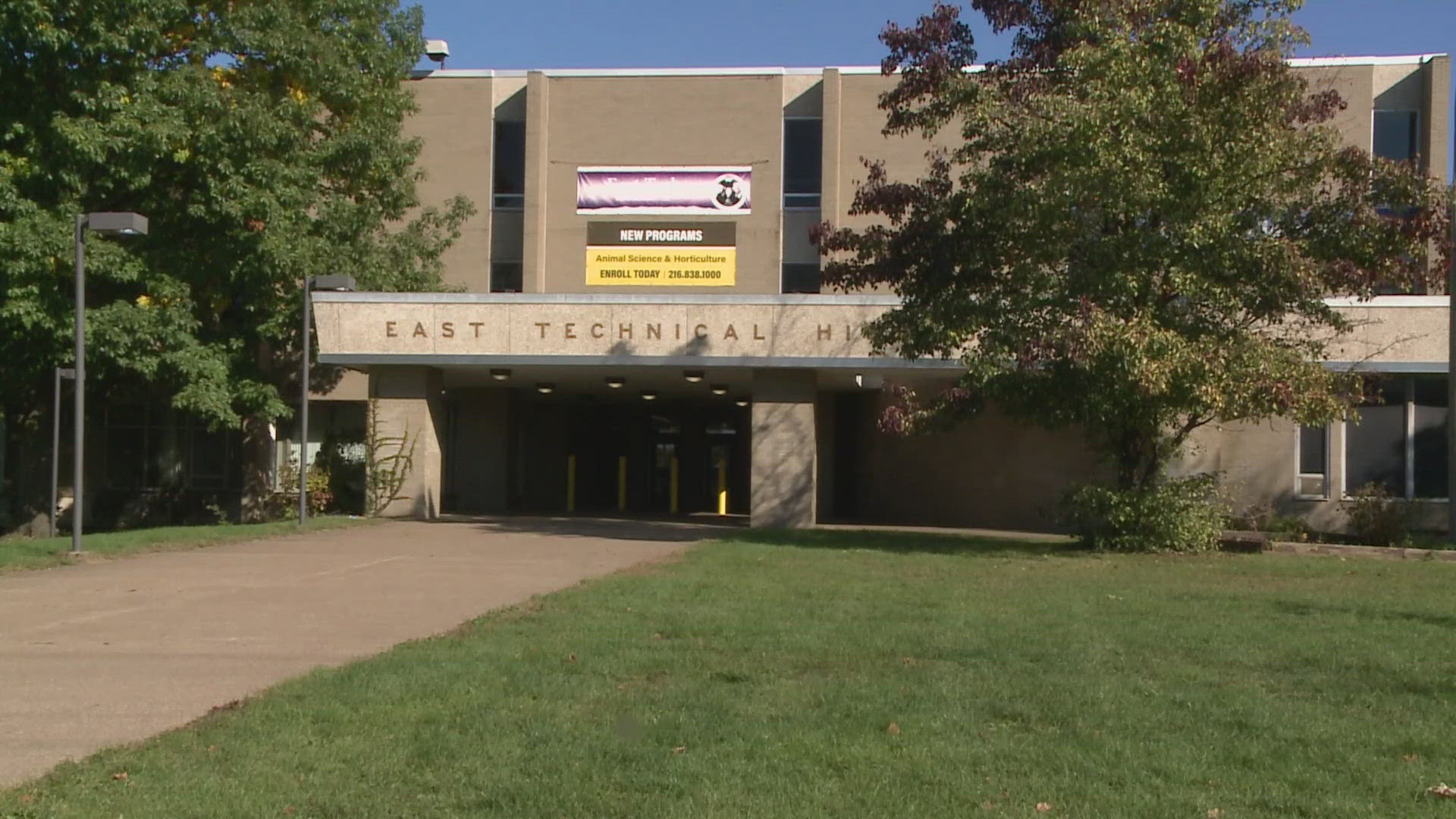 Firefighters were called to East Tech at around 5:47 a.m. Saturday and found two fires inside the school's gymnasium.