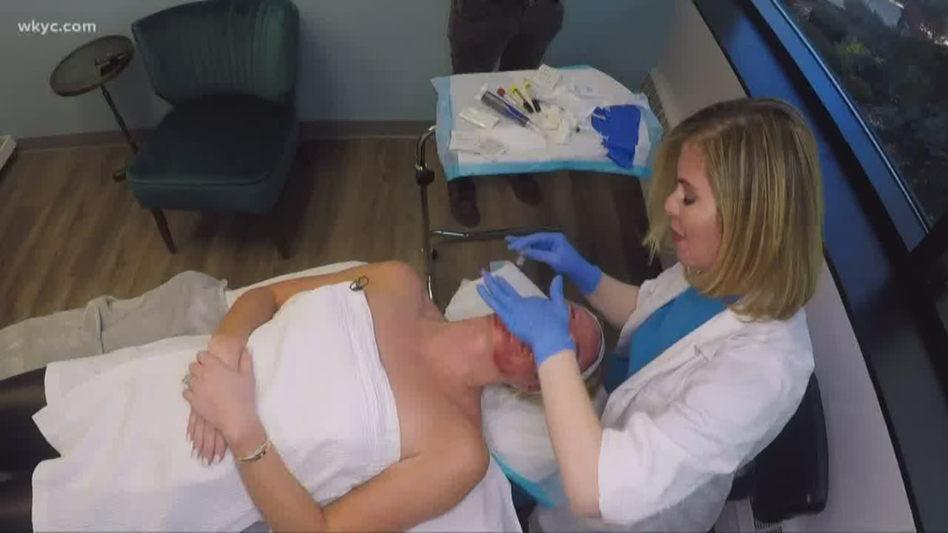 3News' Emily Mayfield tests out the latest beauty trend--'Vampire facials'