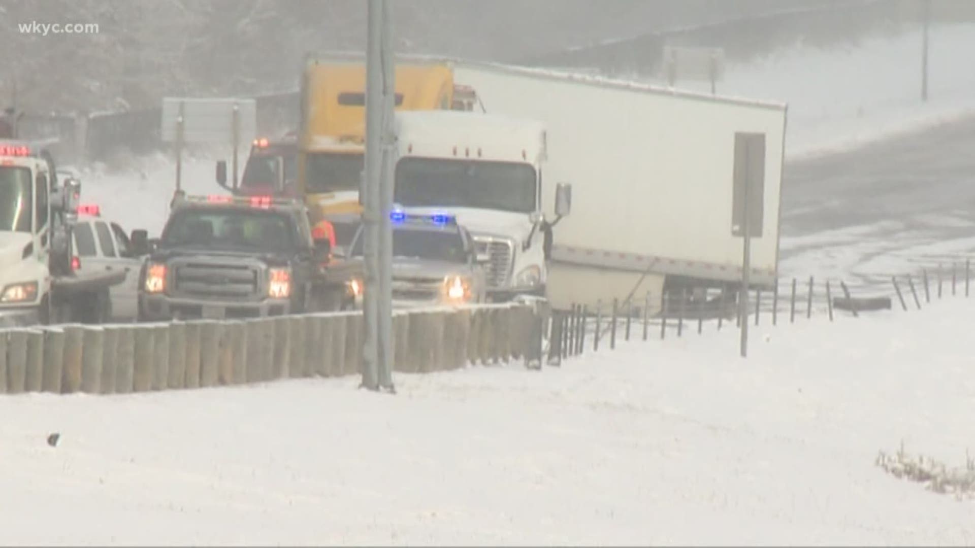 At least 50 cars involved in Mahoning county pileup