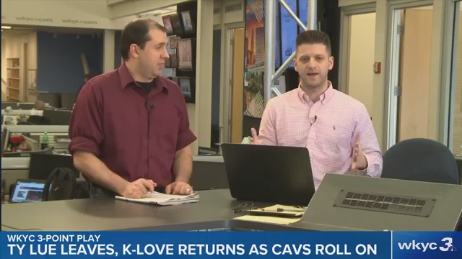 WKYC's Ben Axelrod and Matt Florjancic discuss Kevin Love's return to the Cavs, Tyronn Lue's leave of absence and WWE clearing Daniel Bryan to wrestle.
