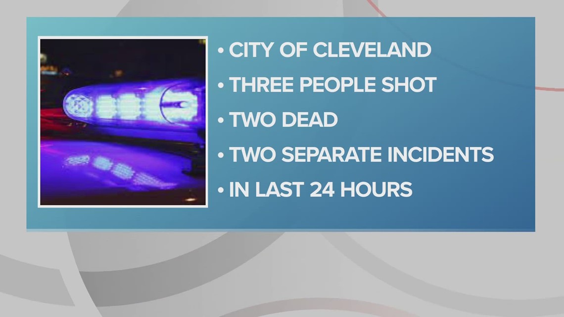 Cleveland police: 3 shot, 2 dead in pair of Friday evening incidents